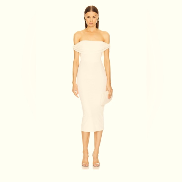 Michael Costello x REVOLVE Laurence Midi Dress Ivory - Picture 1 of 9